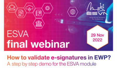 ESVA Final Webinar: How to Validate e-Signatures in EWP?
